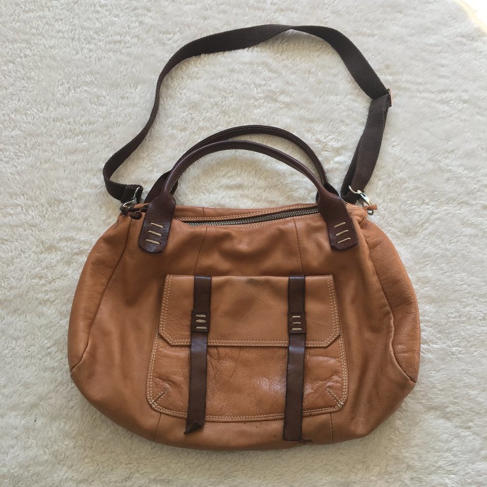 Sophia C Italian leather weekend crossbody bag